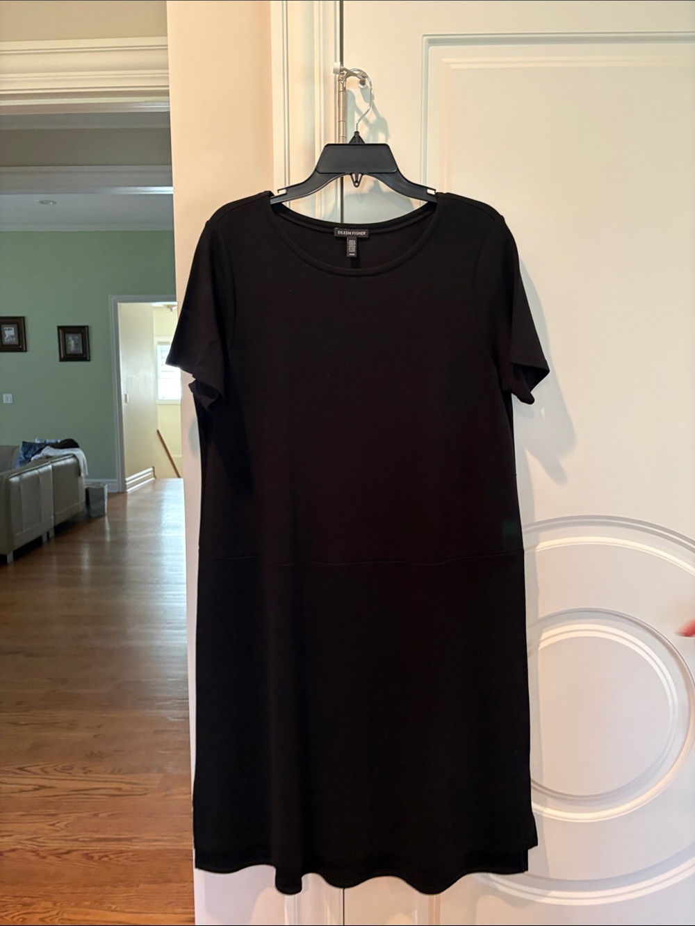Eileen Fisher Black Short-Sleeve Shift
